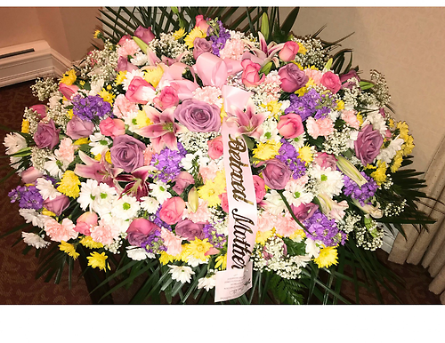 Mixed Colors Casket Spray