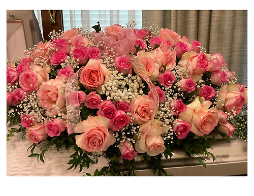 Esperanza & Pink Roses Casket Spray