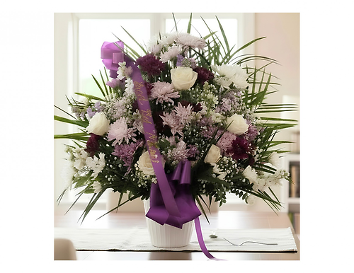 Purple and White