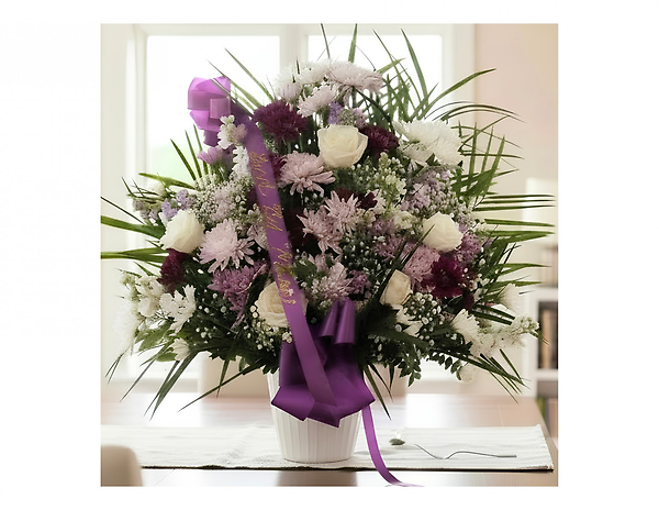Purple and White