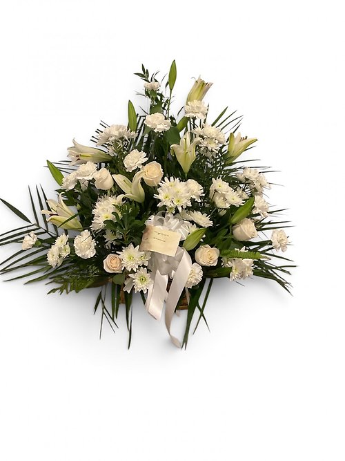 Peaceful White Serenity Basket