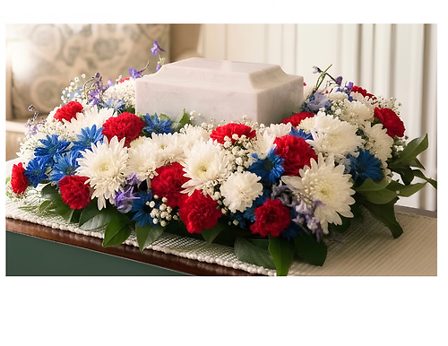 Red, White and Blue Urn Flowers